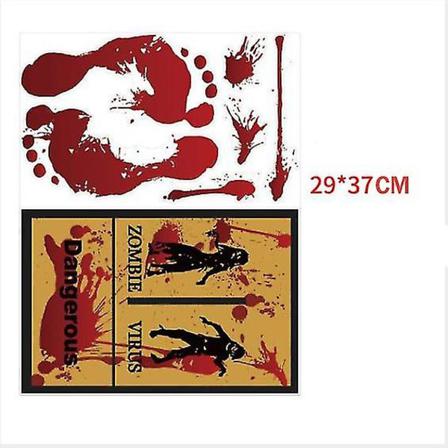Halloween Dekorativ Dekal Klistermärke Bloody Splatter Händer 1 Stycke