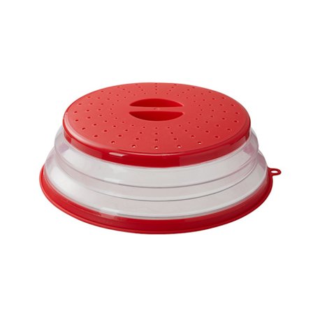 Sammenklappeligt mikrobølgeovnsstænklåg til mad med silikonemåtter, 10,5 tommer, tåler opvaskemaskine, mikrobølgeovnsdæksel med dampventil, BPA-fri