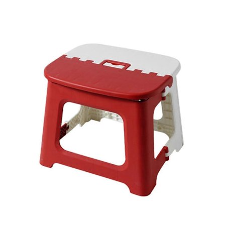 Sammenleggbar krakk, stabil struktur med håndtak, god lastekapasitet, bærbar camping- og turkrakk, hjemmetilbehør, rød