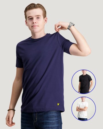 Lyle & Scott Loungewear 3 Pack T-shirts Schwarz Schals Jungen - Kids Brand Store