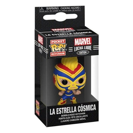 Funko Pop Nyckelring - Marvel Lucha Libre - La Estrella Cosmica Gul Blandad Vuxen