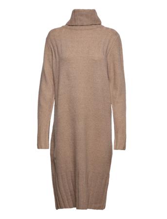 Fqsila-Dress Knælang Kjole Beige FREE/QUENT