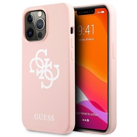 Guess Silicone Logo Skal iPhone 13 Pro - Rosa