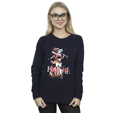 DC Comics Dam/Kvinnor Harley Quinn Forces Of Nature Sweatshirt