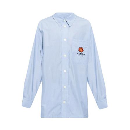 Kenzo Shirt with logo Blå, Herre Skjorter, Størrelse: XL