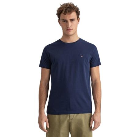Gant - T-shirts - Blå - Herr - Storlek: L, Herr, Storlek: L