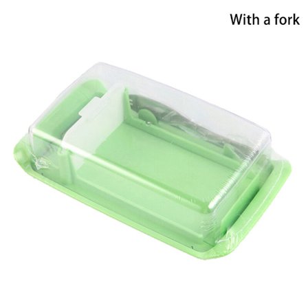 Smörfatlåda Behållare Försegling Förvaringsfack med lås Grön