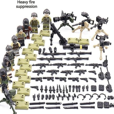 Mini Camouflage Soldiers Military Small Building Block Mini Modern Army Soldier