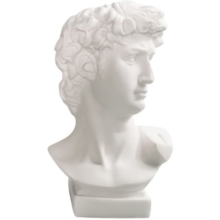 IC Vit Hartskulptur Gipshode Makeup Penselholder Vase Borddekorasjon, L