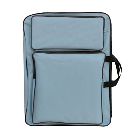 Sininen vedenkestävä taiteilijan salkku, opiskelijan taiteilijan työkalulaukku