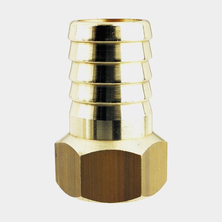 Slangnippel Maestrini Female Hose Tail, mässing, 1/2" G (BSP) (invändig) till 19 mm (3/4") slang