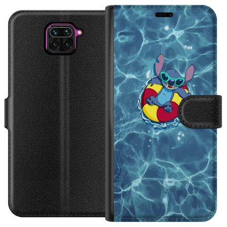Yhteensopiva Lompakkokotelo Xiaomi Redmi Note 9 Aurinkoinen kuvaus Stitchistä kellumassa uima-altaalla renkaalla, nähtynä ylhäältä