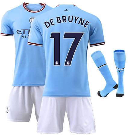2223 Manchester City Hjemdrakt DE BRUYNE Nr.17 Pakke med Fotballdrakter 24