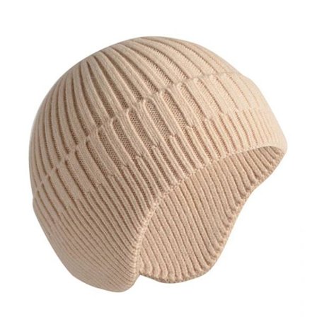 Bedste vinterhue blød ingen skygge anti-krympning strikning ensfarvet varm høj elasticitet unisex tyk herrehue til shopping