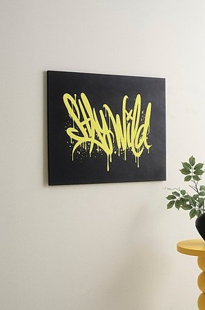 Jotex - Obraz Na Płótnie 90x74 Cm Czarno żółty - WILDER - Kup Plakaty iobrazy firmy Jotex