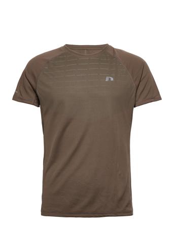 Nwllakeland T-Shirt S/S Men T-shirts Short-sleeved Brun Newline