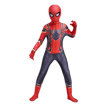 Mub- Punainen puuttuva Spiderman-asu Spider Man -puku Spider-man-asut Lapset Lapset Spider-Man Cosplay-vaatteet halloween-asu B