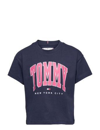 Bold Varsity Tee S/S T-shirt Blå Tommy Hilfiger