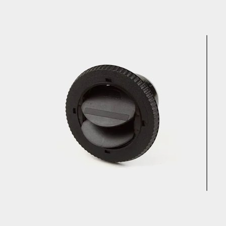 Utblås Eberspächer, 75 mm, stängbart, plast, svart