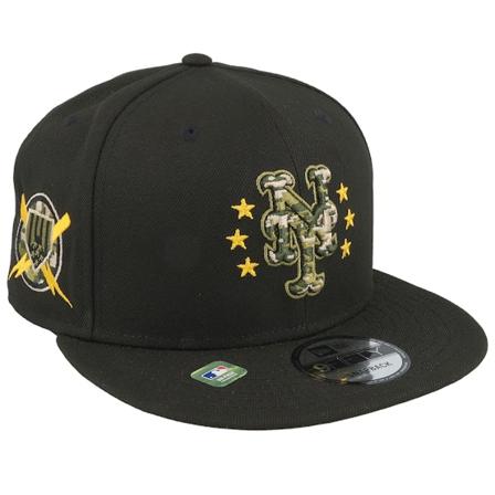 New Era - MLB Schwarz snapback Cap - New York Mets Mlb24 Armed Forces Day 9FIFTY Black Snapback @ Hatstore