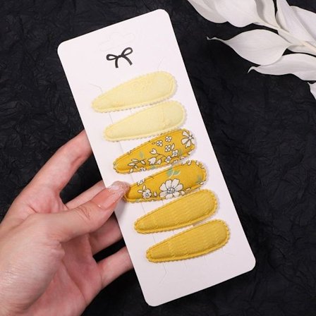 6 stk/sæt Stof Hårspænder Bomuld Hårnål C C