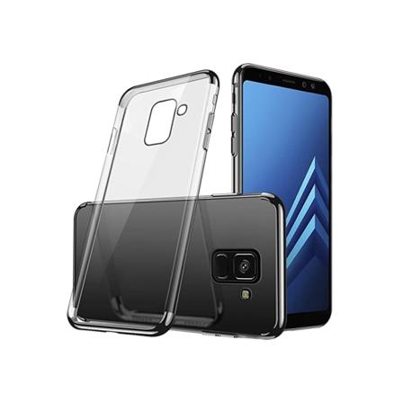 Stilfuldt og effektivt cover i silikone Samsung Galaxy A6 Plus Svart