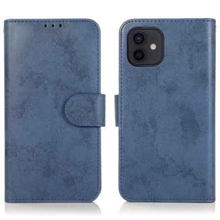 Smidigt Dubbelfunktion Plånboksfodral Leman - Iphone 12 Marinblå