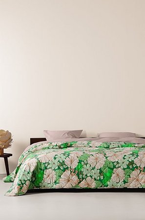 Jotex - Bold Tagesdecke Grün/multi - FIORI - Kaufe Tagesdecken bei Jotex