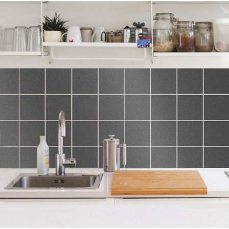 Fliserdekor Metallic Grafitgrå 15x15 cm 30-pakning