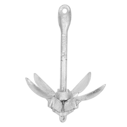 1,6 kg Fällbart Ankare Kolstål Varmförzinkat 4 Klor Båtankare Yacht Tillbehör för Små Båtar Jollar