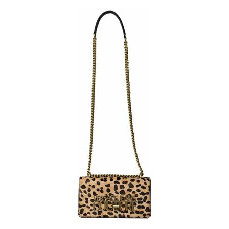 Versace Jeans Couture, Logo Lock Pony Leather Bag Bruin, Dames, Maat:ONE Size