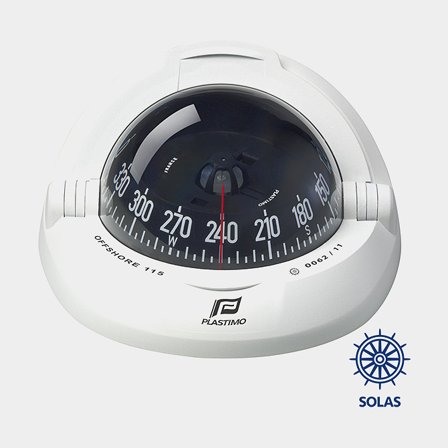 Bootskompass Plastimo Offshore 115, Ø101 mm, plan- / Flushmontage, weiß - Boot