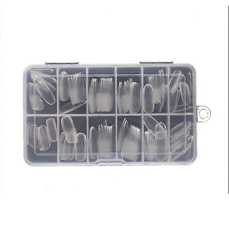 [CA] 240 stk. Medium Mandelformede Transparente Løsnegler Tips Forlengelse