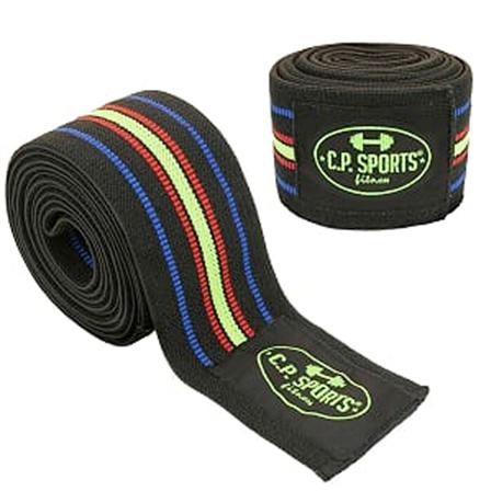 C.P. Sports Knee Wraps, Black/Blue/Red/Yellow, 2,5 m