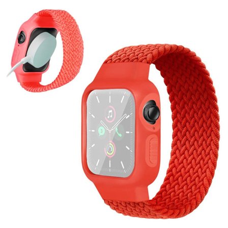 Apple Watch Series 6 / 5 44mm simple nylon watch band - Red / Size: 160mm