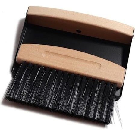 Feiebrett og kost sett, bordkost, mini feiebrett og kost, mini feiebrett og kost, håndkost med feiebrett, bordkost, smulekost (svart)