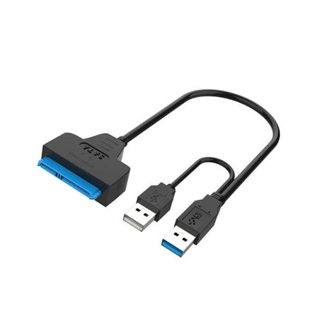 Dobbelt USB 3.0 til Serial ATA-adapterkabel Ekstern strøm til sikker datasikkerhedskopiering