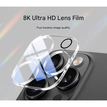 2 stk - Herdet glass for iPhone-linse - Klistremerke for bakkamera