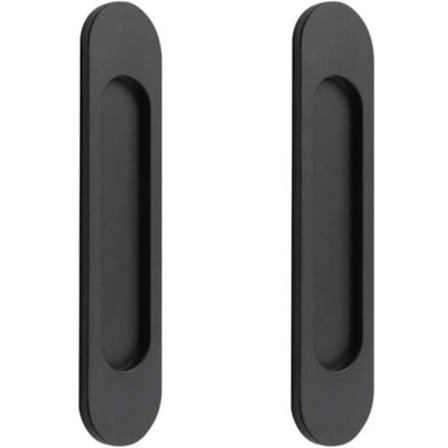 2 kpl Ovala Liukuovien Kahvat Itseliimautuva Mattamusta Alumiiniseos Rei'ittämätön Vetokahva Liukuoville, Vaatekaapin Ikkunoille, 148 cm