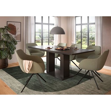 Rootz utdragbart matbord - utbyggbart bord - grå imitation - enkel rengöring - 150-190 cm x 76 cm x 80 cm