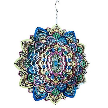 Mandala Hängande Vindspel Heminredning Rostfritt Stål Balkong G Färgrik 30*38cm