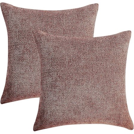 Talvikampanja, tyynyliinat 18x18 tuumaa, 2 kappaleen sarja, saviruoste, koristeelliset tyynyliinat, neliönmuotoiset koristetyynynpäälliset