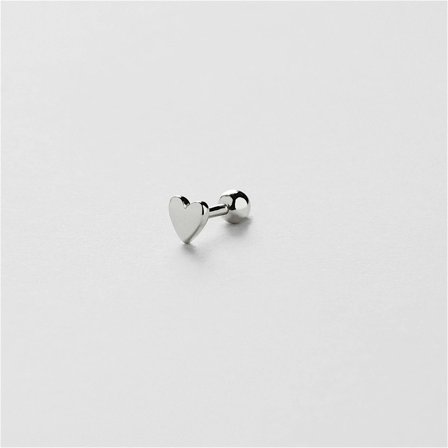 Heart Piercing - Sterling Silver - Safira
