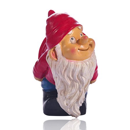 Loonie Moonie Naken Rumpe Hage Nisse Statue, Medium 11cm, Resin, Sett med 2 Full Palette
