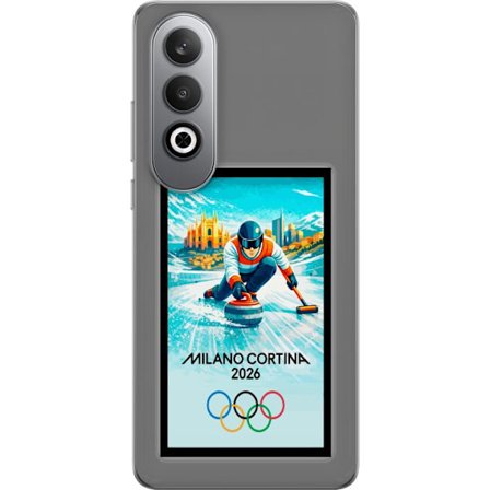 Kompatibelt Mobildeksel til OnePlus Nord CE4 Ishockeyillustrasjon med spillere i bevegelse på isen, Milano Cortina 2026, Milan-landemerker og olympisk