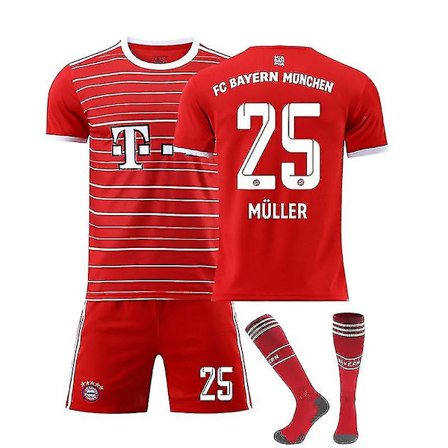 22-23 Bayern München Muller #25 Fodboldtrøjeuniformer