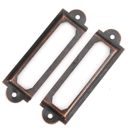 20 stk. Skuffeetiketter Studenter DIY Retro Skilt til Skuffer Hylde Notetilbehør Rød Bronze