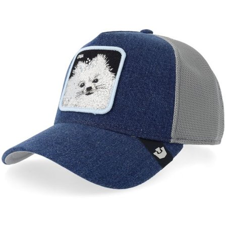 Goorin - Blå trucker Keps - Diva Dawg Light Denim A-frame Trucker @ Hatstore