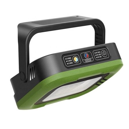 Solcelle Oppladbar Lantern Kraftig Arbeid Lys Utendørs Camping Lampe