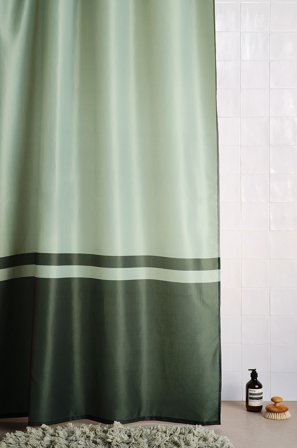 Jotex - Dusjforheng 180x200 Cm Grågrønn/grønn - ESRA - Kjøp Dusjforheng hos Jotex